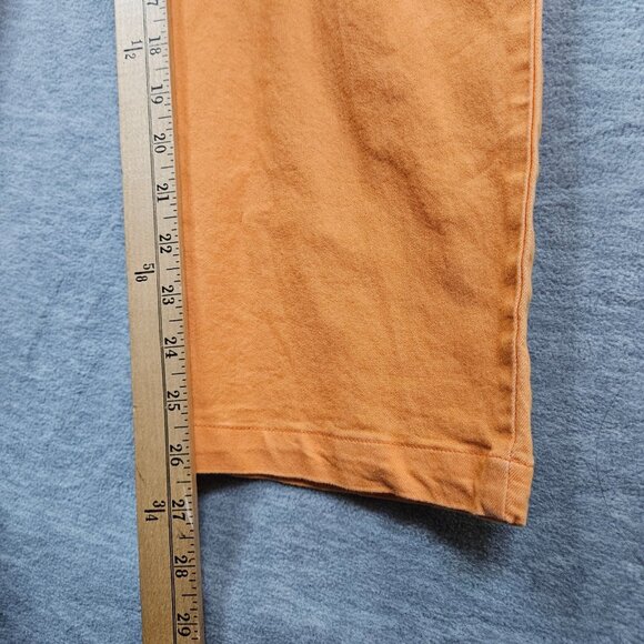 House Of Sunny Orange Belted Button Up Jumpsuit With Collar 3/4 Sleeves Size 4 - Picture 11 of 13